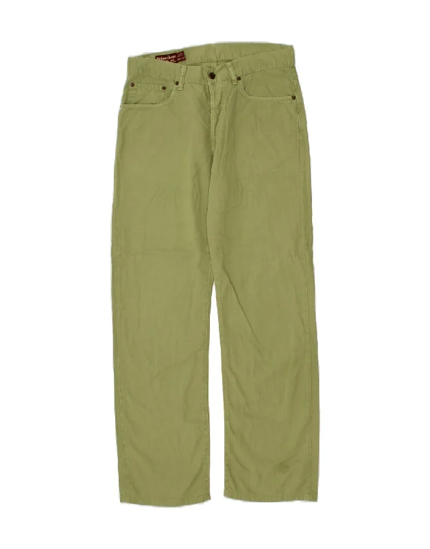 Designer Pants MARLBORO CLASSICS Mens Straight Jeans W34 L31  Green Cotton