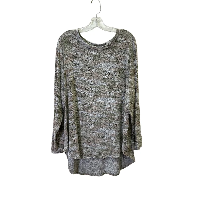 Athletic Vests Top Ls Basic By Jane And Delancey In Grey, Size:1X