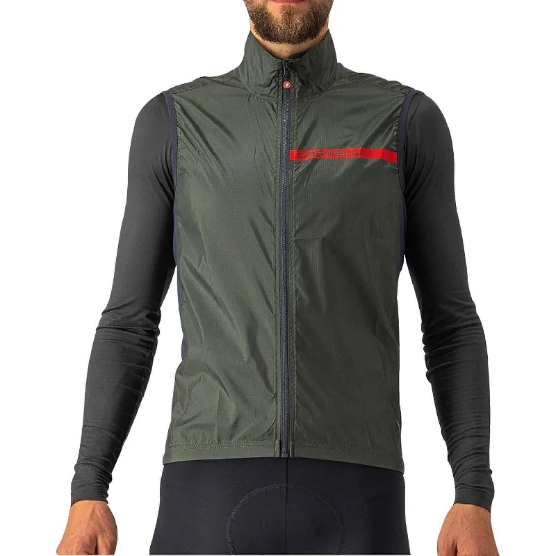 Cool Jackets Castelli Squadra Stretch Mens Cycling Gilet - Green