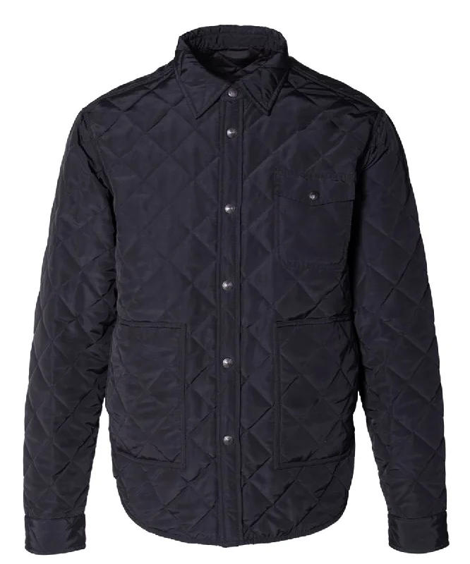 Casual Footwear Schott NYC Down-filled Quilted Shirt Jacket - Black