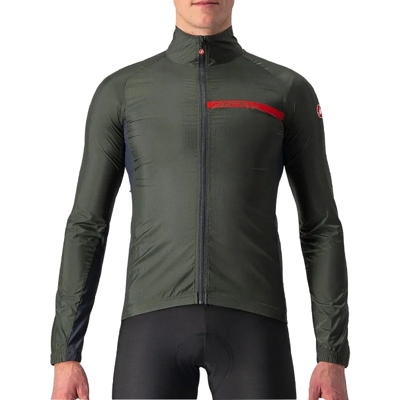 Comfortable Sneakers Castelli Squadra Stretch Mens Cycling Jacket - Green