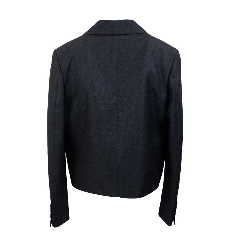 Summer Jackets Black Mohair Cadet Jacket