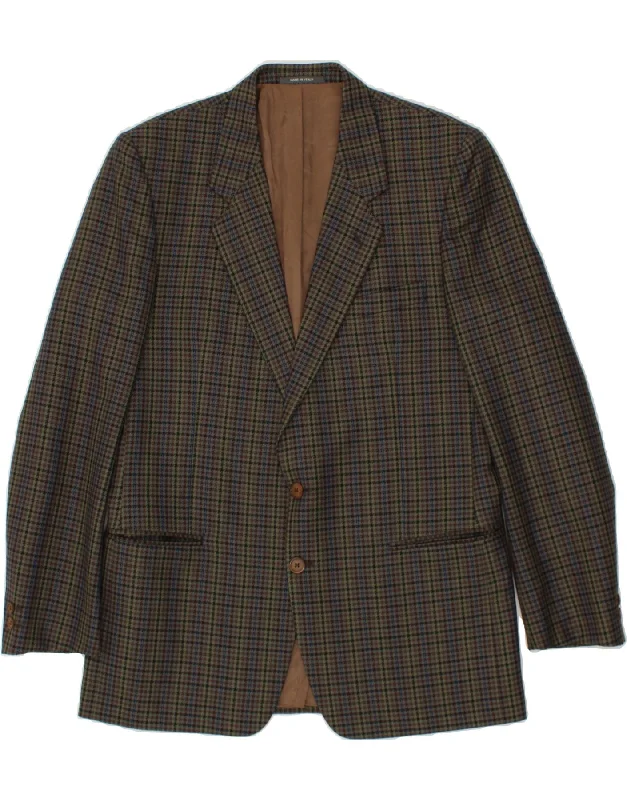 Street Style VINTAGE Mens 2 Button Blazer Jacket IT 52 XL Multicoloured Houndstooth