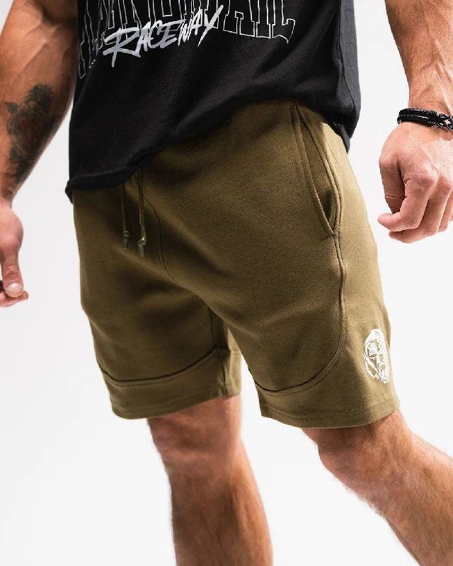 Street Boots RACE BEAR SWEATSHORTS - OLIVE