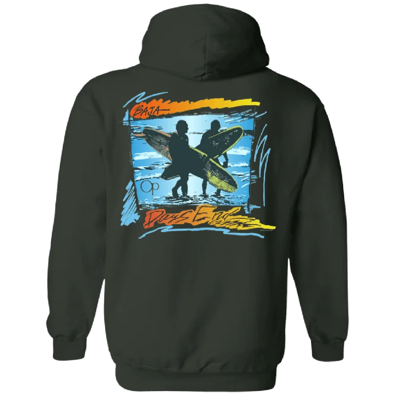 Casual Jackets Days End Flip Print Fleece Hoodie