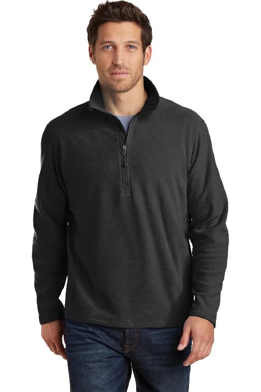 Activewear Gear Eddie Bauer Mens Pill Resistant Microfleece 1/4 Zip Sweatshirt - Black