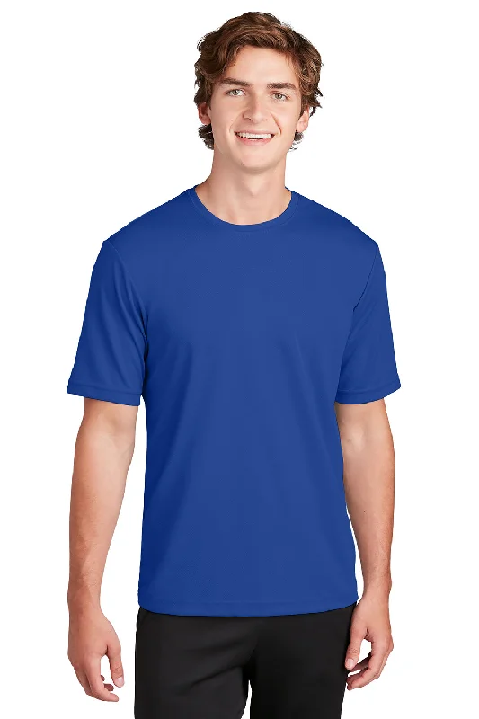 Warm Cardigans Sport-Tek Mens RacerMesh Moisture Wicking Short Sleeve Crewneck T-Shirt - True Royal Blue