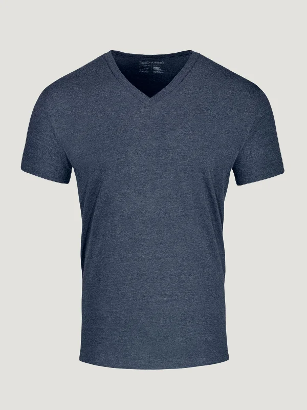 Fashionable Boots Navy V-Neck