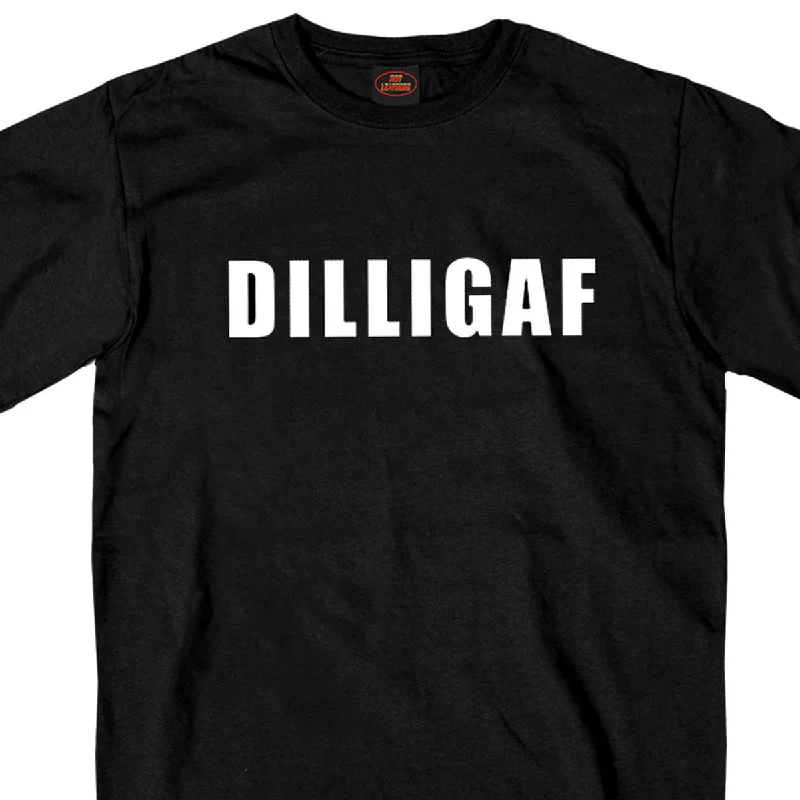 Casual Sweatshirts Hot Leathers GSB217 Men’s ‘DILLIGAF’ Black Short Sleeve T-Shirt