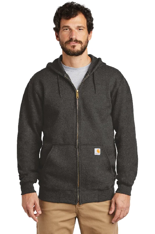 Dress Shoes Carhartt Mens Full Zip Hooded Sweatshirt Hoodie w/ Pockets - Heather Carbon Grey