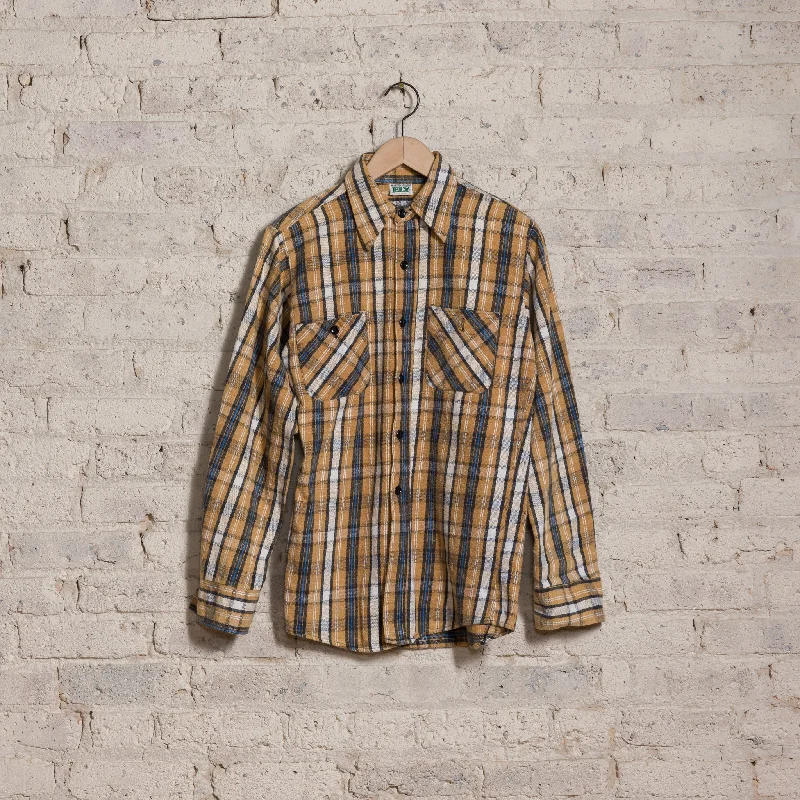 Cool Jackets 1970's Ely Check Flannel Shirt in Tan