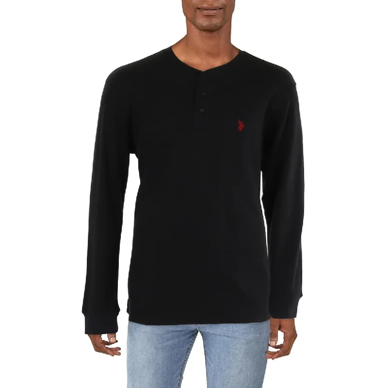 Relaxed Shirts U.S. Polo Assn. Mens Cotton Pullover Henley Shirt