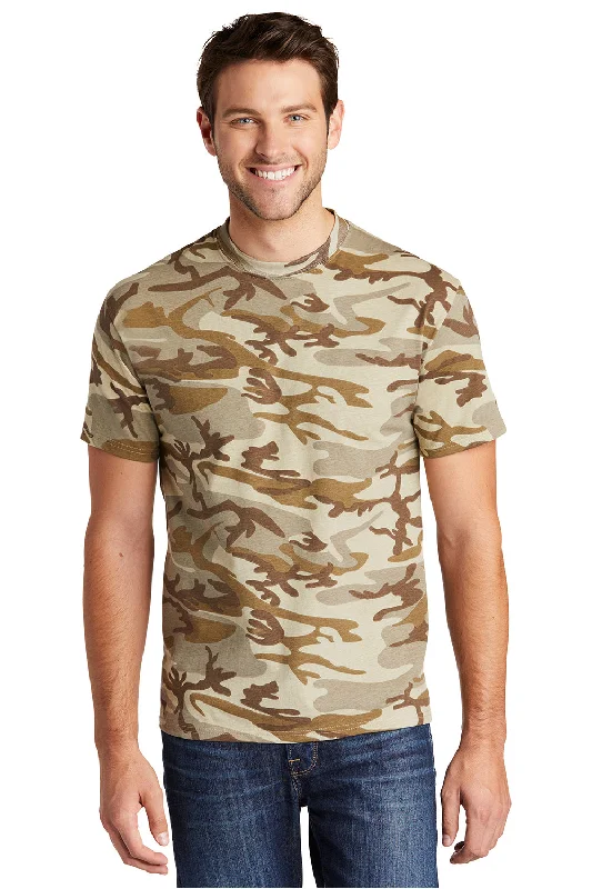 Dress Shoes Port & Company Mens Core Short Sleeve Crewneck T-Shirt - Desert Camo