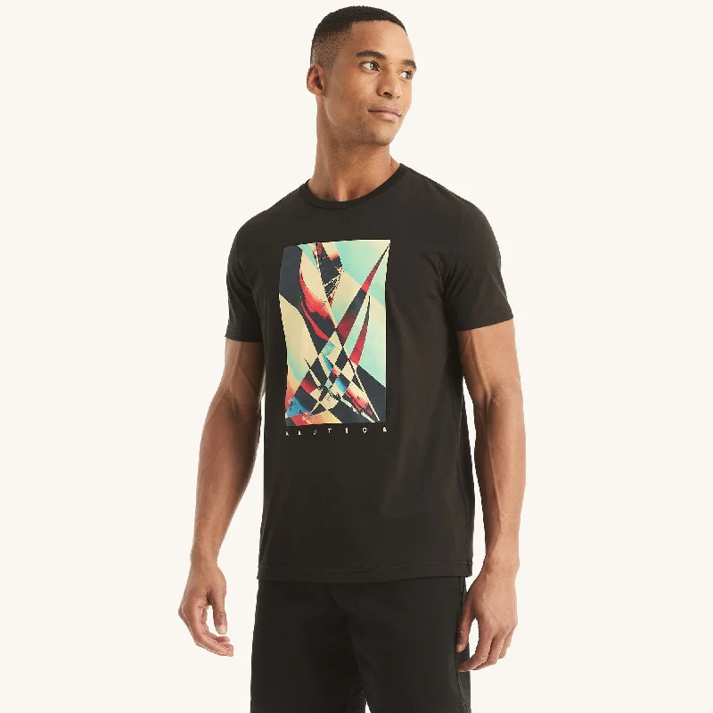 Relaxed Shirts Nautica Mens Sustainably Crafted J-Class Graphic T-Shirt