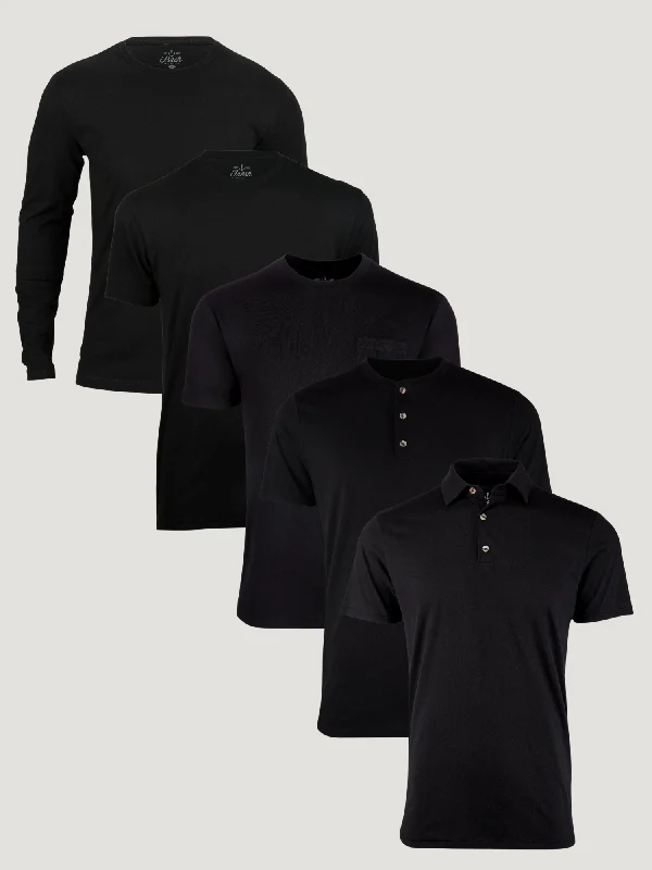 Casual Coats Assorted All Black 5-Pack