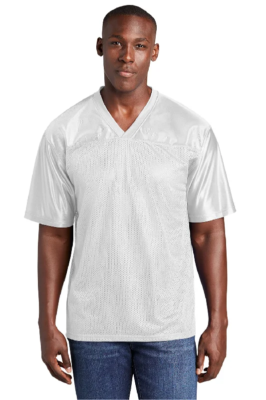 High-fashion Looks Sport-Tek Mens Short Sleeve V-Neck T-Shirt - White