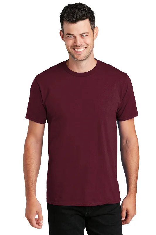 Funky T-shirts Port & Company Mens Fan Favorite Short Sleeve Crewneck T-Shirt - Athletic Maroon