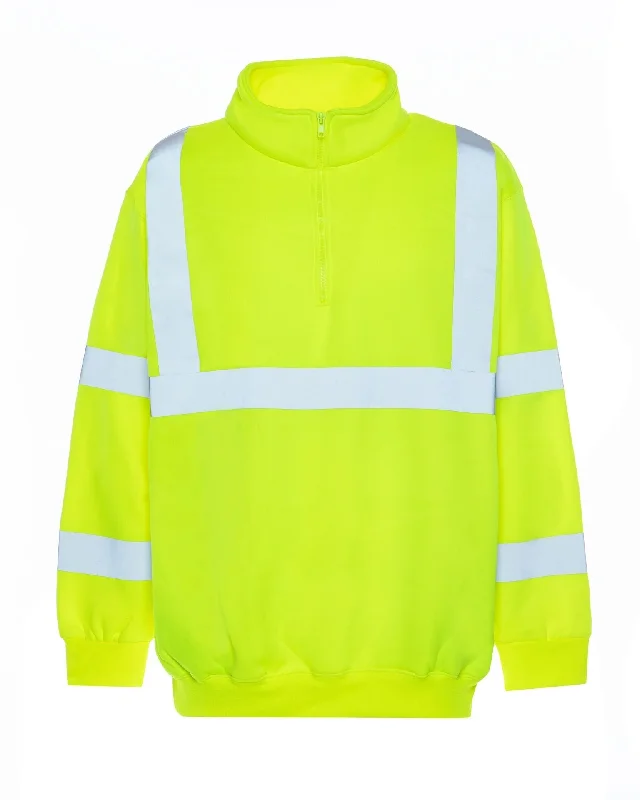 Work Clothes UHV544 Soft Shell HiVis 1/4 Zip Jacket