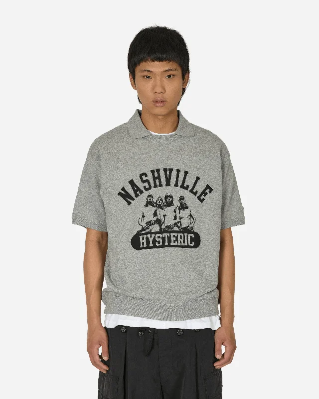 Button-down Shirts Nashville Collared Sweatshirt Grey