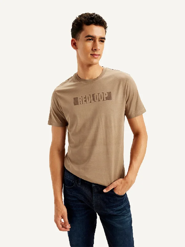 Stylish Hats Men's Typographic Print Slim Fit T-shirt