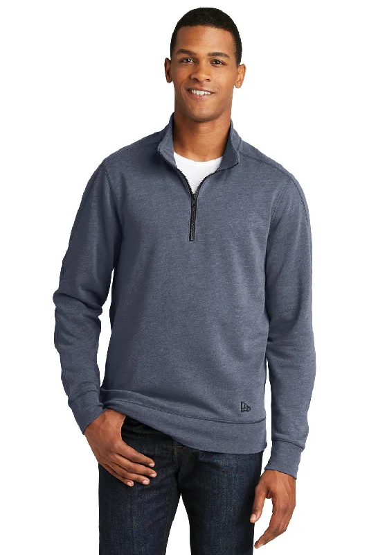 High-end Sneakers New Era Mens Fleece 1/4 Zip Sweatshirt - Heather Navy Blue