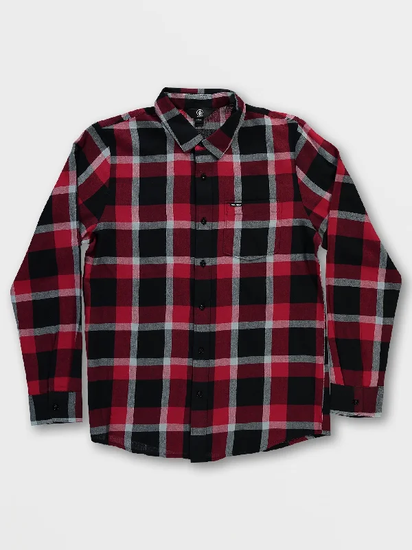 Slim-fit Shirts Curwin Long Sleeve Flannel - Rio Red