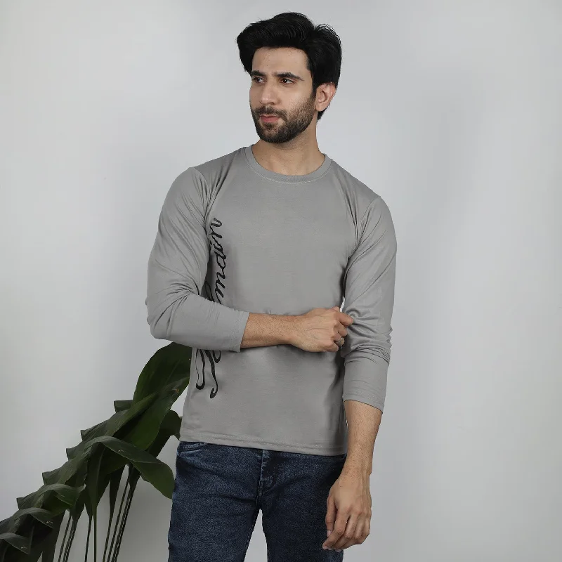 Work Clothes Men's Full Sleeves T-Shirt - Grey