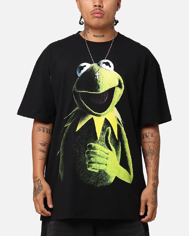 Slim-fit Shirts American Thrift Disney The Muppets Kermit Heavy T-Shirt Black