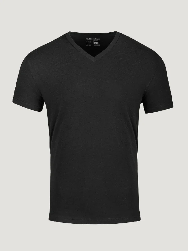 Business Casual Black V-Neck