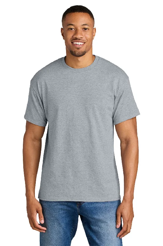 Oversized Jackets Gildan Mens DryBlend Moisture Wicking Short Sleeve Crewneck T-Shirt - Sport Grey