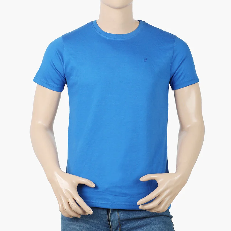 Printed Sweatshirts Men's Half Sleeves T-Shirt - Royal Blue