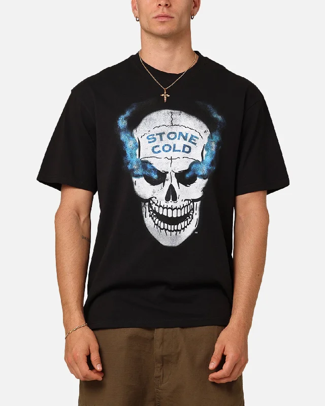 Office Attire Mitchell & Ness X WWE Stone Cold Steve Austin Skull T-Shirt Overdyed Black