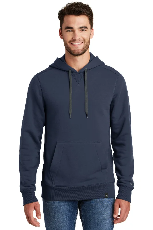 Cargo Pants New Era Mens Sueded French Terry Hooded Sweatshirt Hoodie w/ Pouch Pocket - Navy Blue