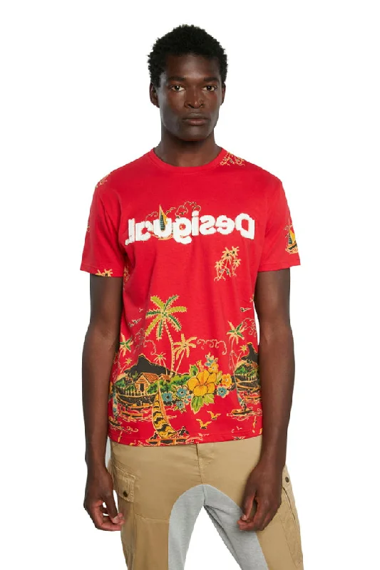 Luxury Suits Desigual Tropical Print T-Shirt