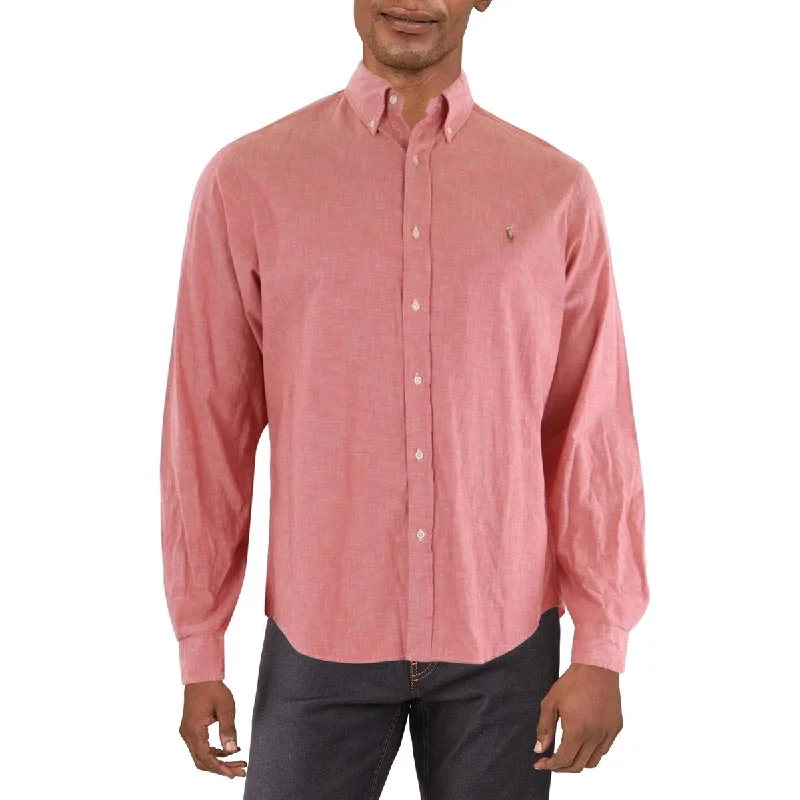 Minimalist Fashion Polo Ralph Lauren Mens Cotton Slub Button-Down Shirt