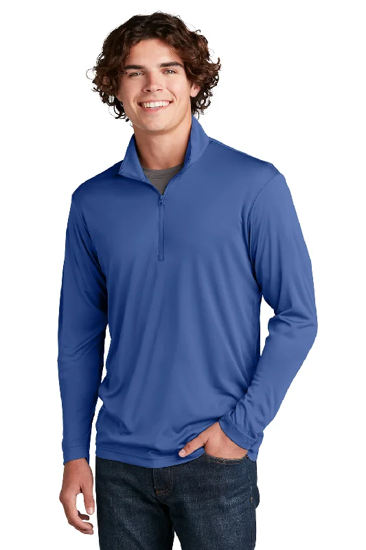 Fashion Sneakers Sport-Tek Mens Competitor Moisture Wicking 1/4 Zip Sweatshirt - Royal Blue