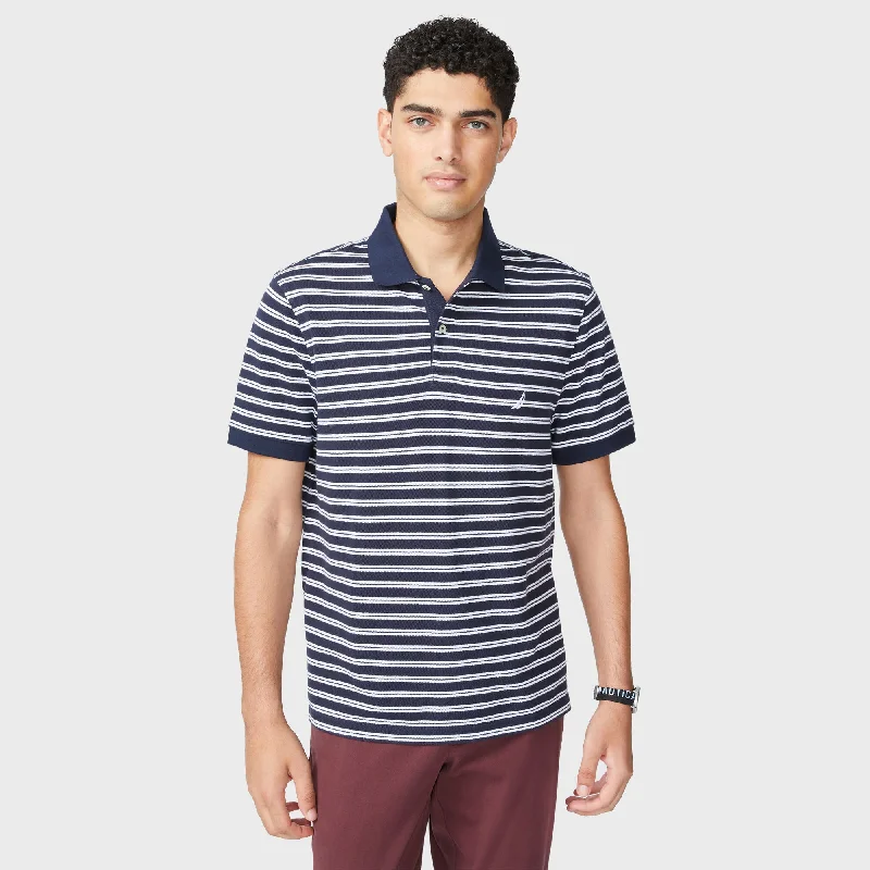 Athletic Shorts Nautica Mens Classic Fit Striped Premium Cotton Polo