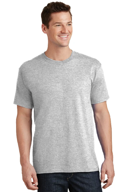 Funky T-shirts Port & Company Mens Core Short Sleeve Crewneck T-Shirt - Ash Grey