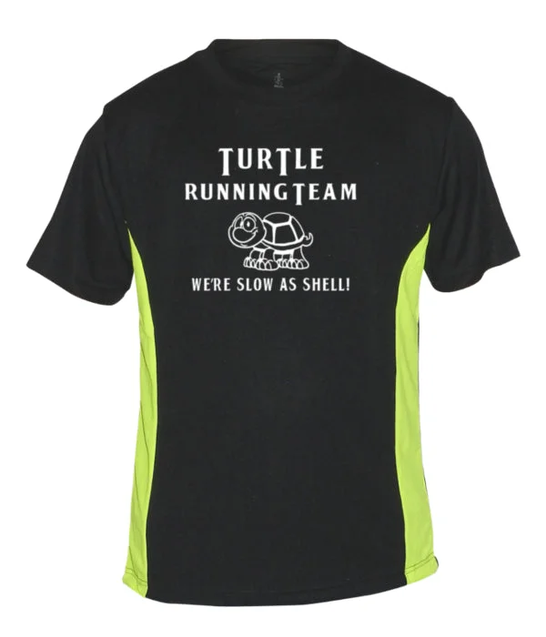 Designer Shirts Men's Reflective Short Sleeve Shirt - Turtle Running Team