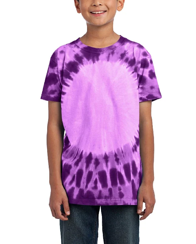 Leather Sneakers Youth Short Sleeve Tie-Dye T-Shirt - Window Pattern