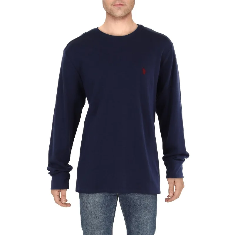 Button-down Shirts U.S. Polo Assn. Mens Crewneck Long Sleeve Thermal Shirt