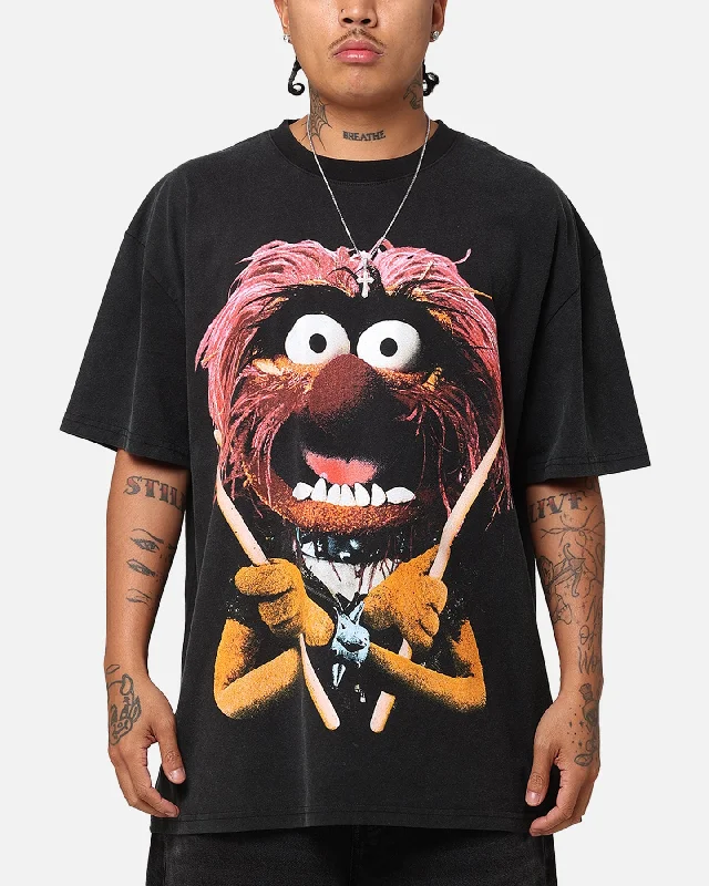 Casual Blazers American Thrift Disney The Muppets Animal Heavy T-Shirt Vintage Black