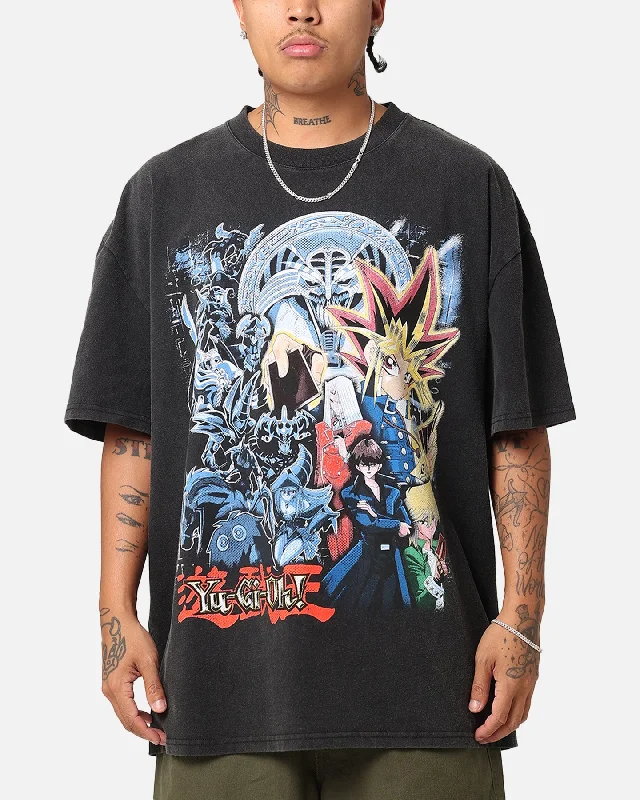 Monochrome Style Goat Crew X Yu-Gi-Oh! Yami Yugi Heavy T-Shirt Vintage Black