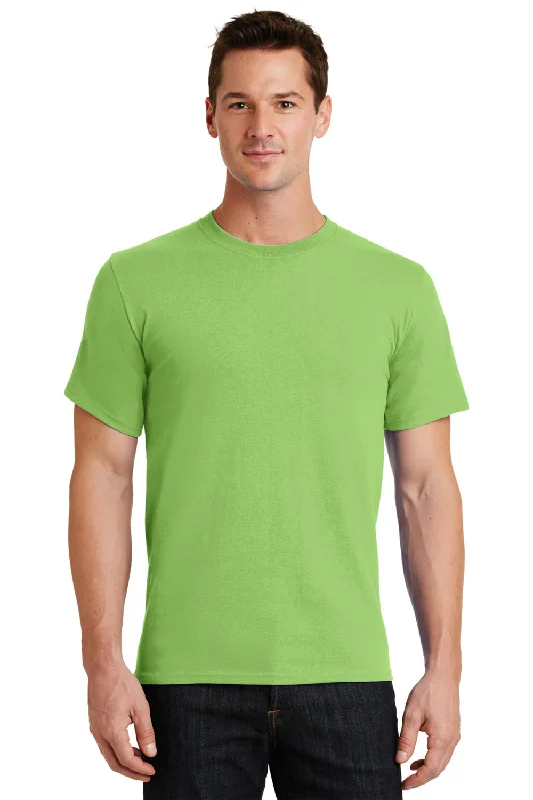 Street Graphic Tees Port & Company Mens Essential Short Sleeve Crewneck T-Shirt - Lime Green