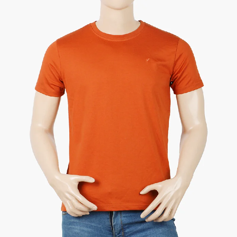 Street Jackets Men's Half Sleeves T-Shirt - Rust