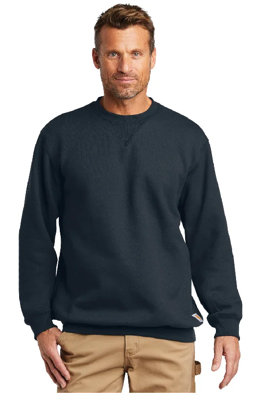 Cool Boots Carhartt Mens Crewneck Sweatshirt - Navy Blue