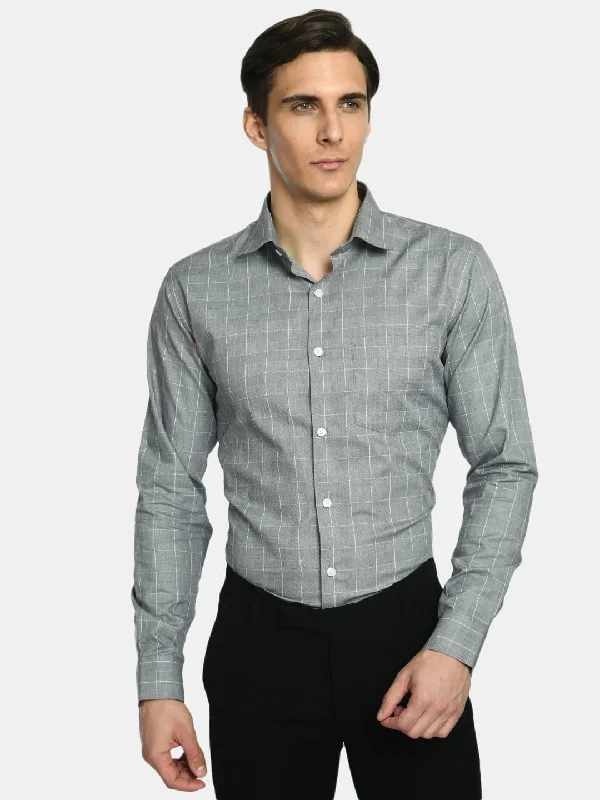 Modern Denim Men's Checks Cotton Regular Fit Shirt