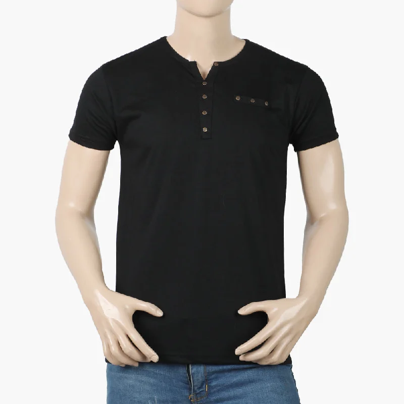 Winter Accessories Men's Half Sleeves T-Shirt - Black