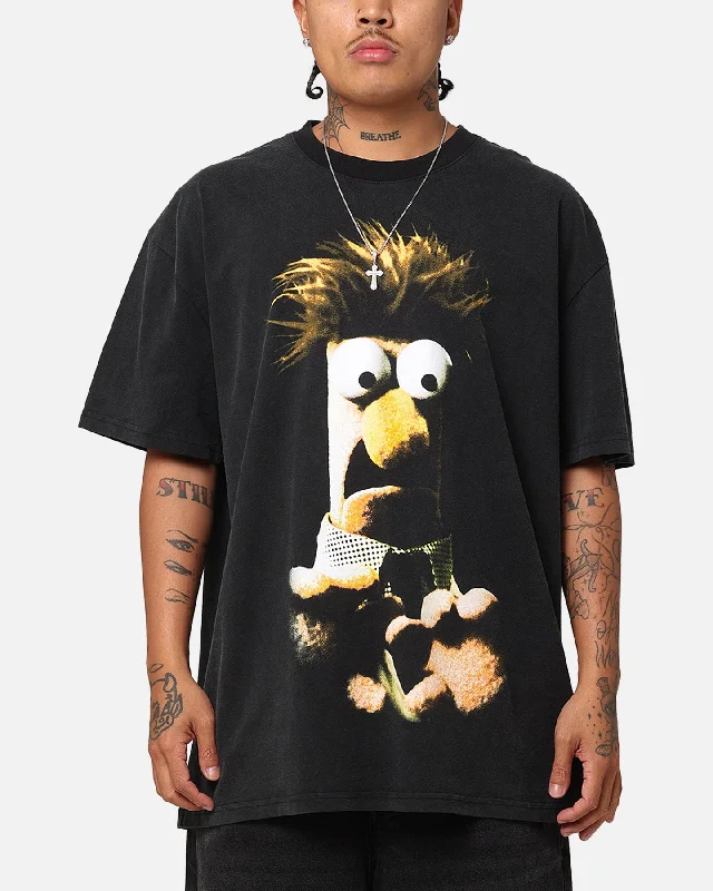 Rain Jackets American Thrift Disney The Muppets Beaker Heavy T-Shirt Vintage Black