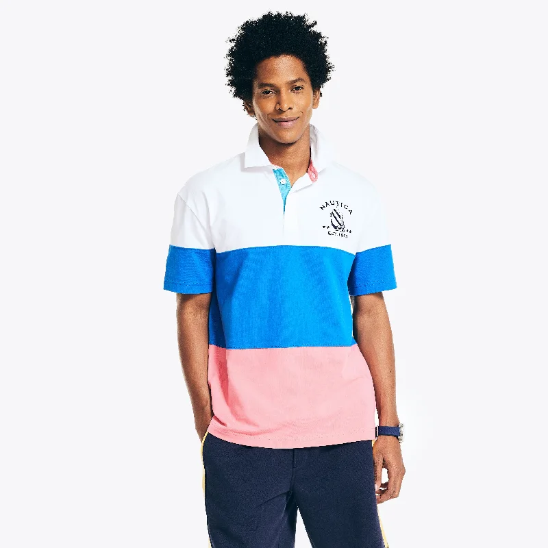 Summer Fashion Nautica Mens Classic Fit Rugby Chest-Stripe Polo